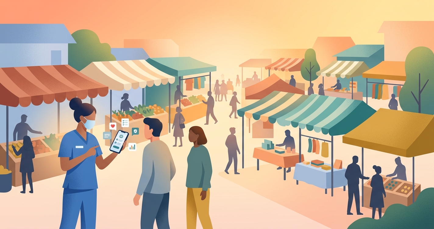 Can a basic phone help a nurse identify sick people in a crowded market?
